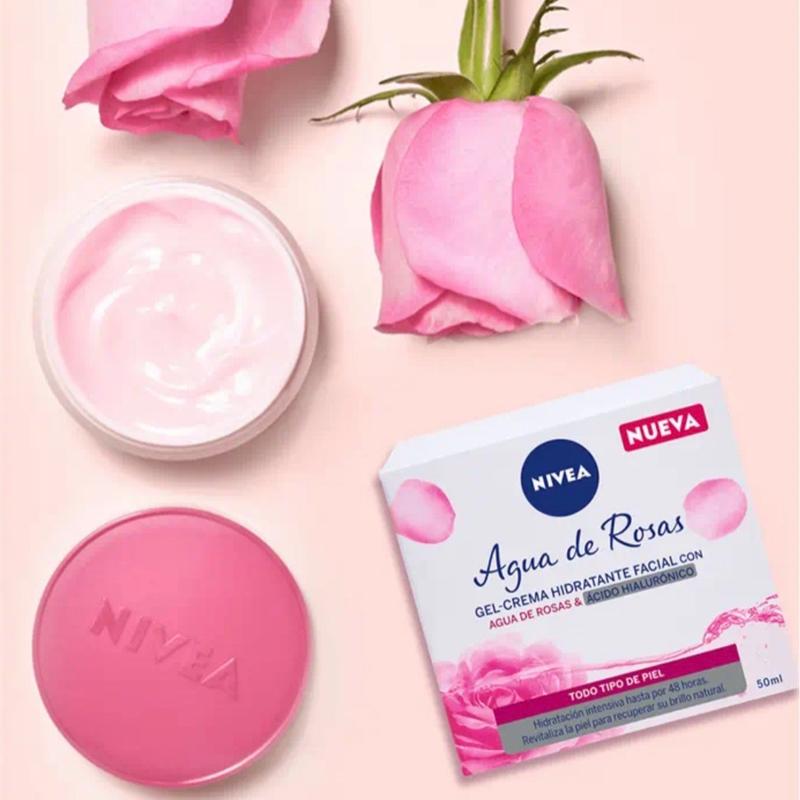 Nivea Rose Water bundle Gel Cream - Moisturizing Facial Cream -