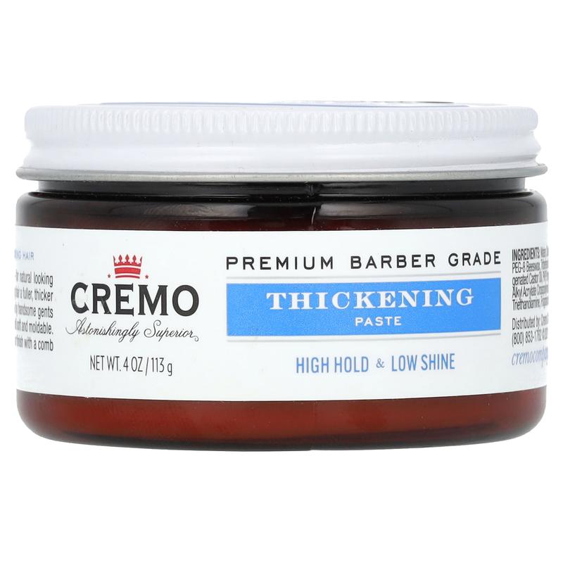 Cremo Thickening Paste, High Hold & Low Shine, 4 oz (113 g)