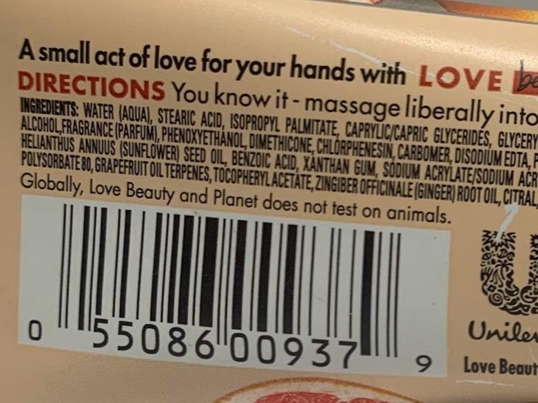 Moisturizer LOVE BEAUTY & PLANET - GRAPE FRUIT & RED GINGER HAND LOTION - 1 OZ for Soft and Strong Nails Grapefruit Moisturizing Pack Lotion Hydrating Moisture Hydrate