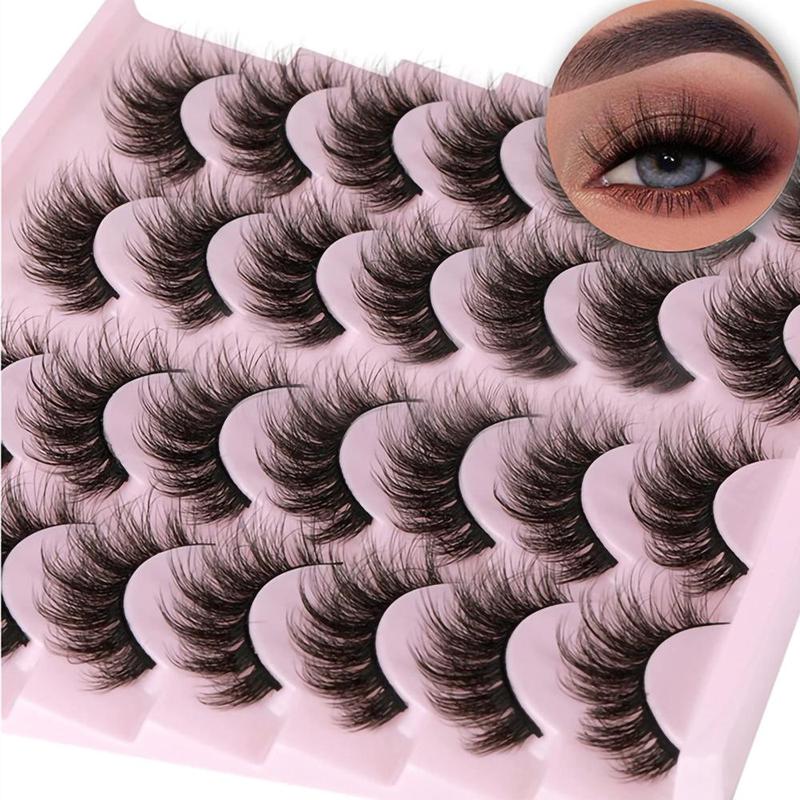 Fluffy False Eyelashes, 14 Pairs Lash Extension Kit, DIY Lash Extensions Kit, Cluster Eyelashes Extensions Eyelash Extensions Kit