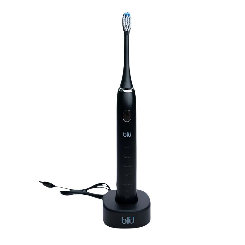 BLU Smart Toothbrush and App (Onyx Black) Whitening Sensitive Waterproof Oral Waterproof Oral rechargeable electric