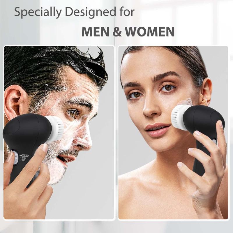 Facial Cleansing Brush Face Scrubber:  Electric Face Spin Cleanser Brushes with 6 Brush Heads for Deep Cleansing, Gentle , Removing Blackhead, Massaging