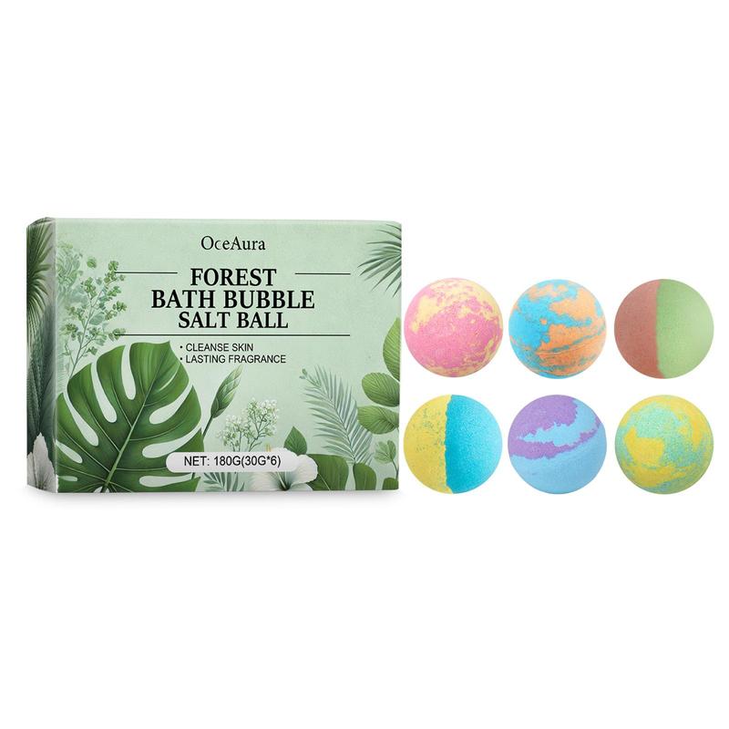 Plant Flower Scented Bath Bombs, 1 Box Moisturizing Body Wash Bubble Ball, Body Care Product for Women & Men Daily Use