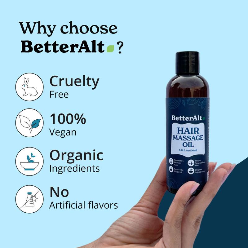 BetterAlt Hair Growth Oil | Rosemary Infused Pure Essential Oils | Ayurvedic Scalp Stimulator