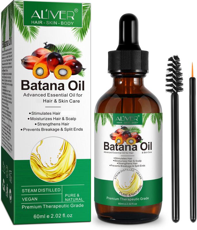 ALIVER Batana Oil for Hair & Skin & Eyebrows & Eyelashes 2.02 fl oz（60ml） Haircare Comfort