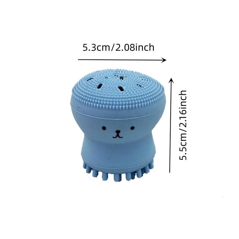 Exfoliating Jellyfish Shaped Silicone Face Scrubber, Facial Pore Cleaning Brush, Professional Makeup Tools for Women