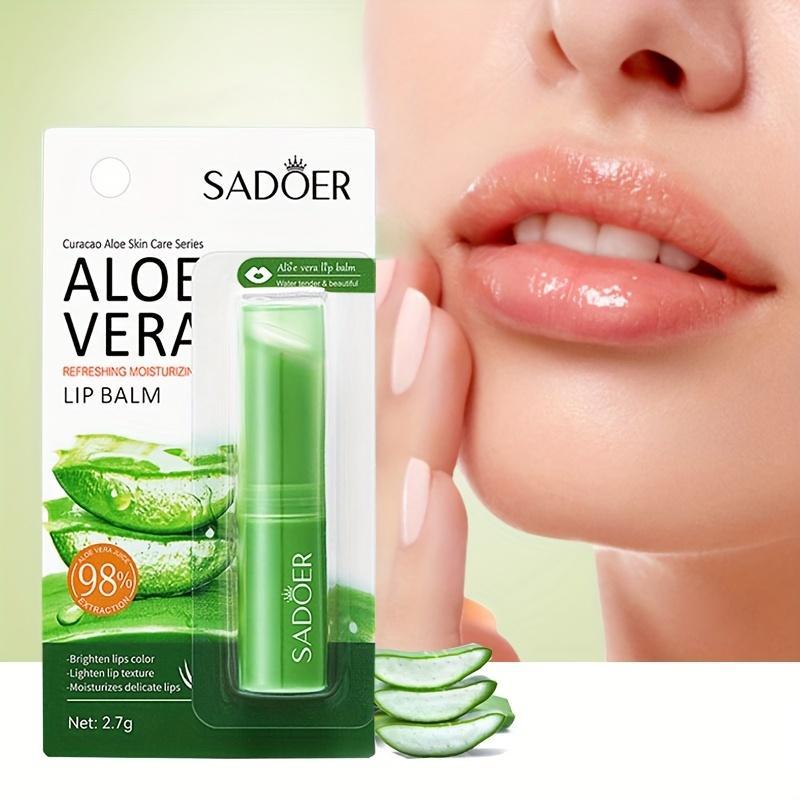 Aloe Vera Moisturizing Lip Balm, 1 Count Hydrating Lip Balm, Lip Care Lipstick, Lip Moisturizer Lip Care Product