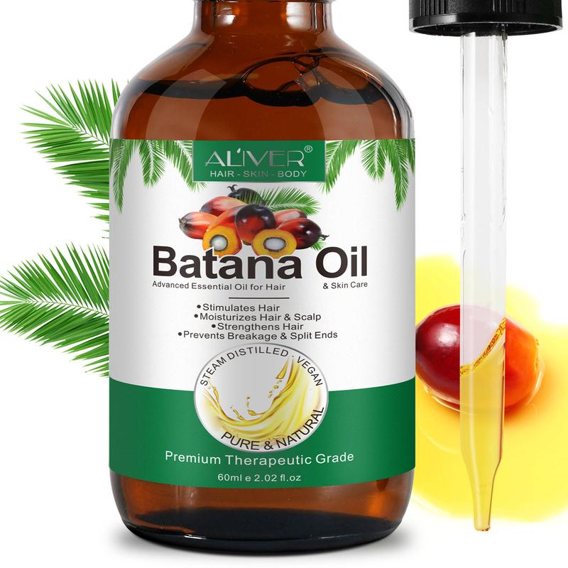 ALIVER Batana Oil for Hair & Skin & Eyebrows & Eyelashes 2.02 fl oz（60ml） Haircare Comfort