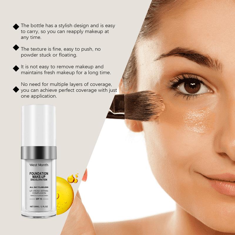 Color Changing Foundation Liquid Base Makeup Change To Your Skin Tone By Just Blending, white full coverage foundation, Makeup Foundation BB Concealer Blemish Balm  Cosmetic Cream