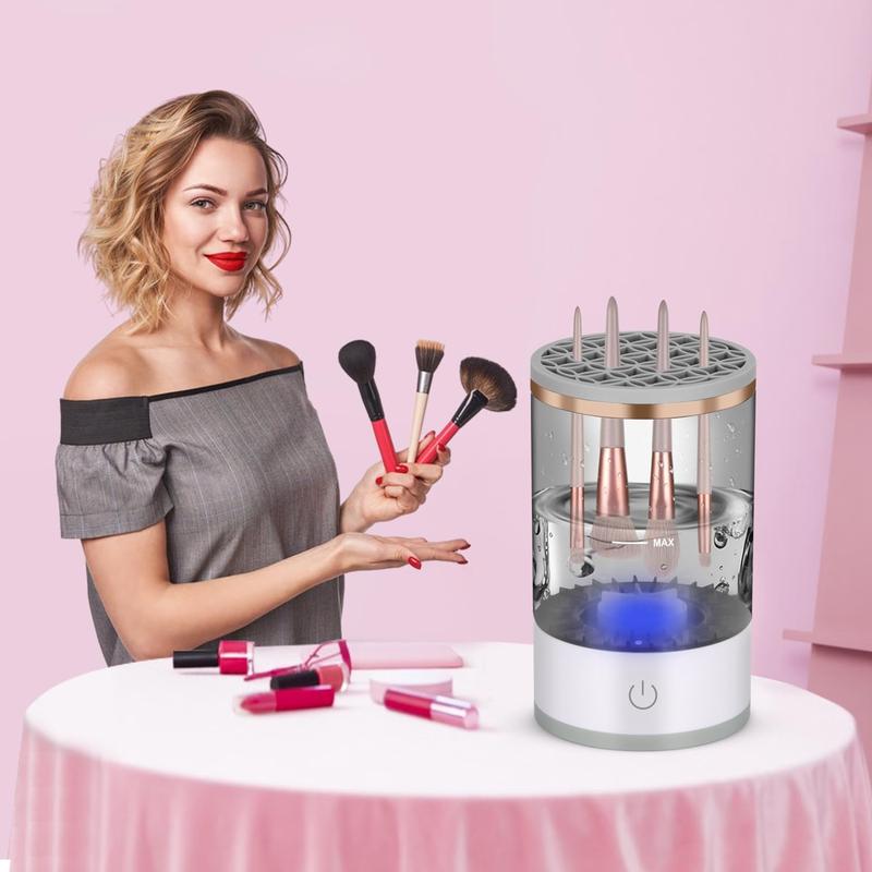 Electric Makeup Brush Cleaner, Cosmetic Brush Cleaner Machine, 2024 New Automatic Spinning Makeup Brush Cleaner