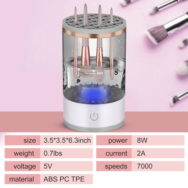 Electric Makeup Brush Cleaner, Cosmetic Brush Cleaner Machine, 2024 New Automatic Spinning Makeup Brush Cleaner