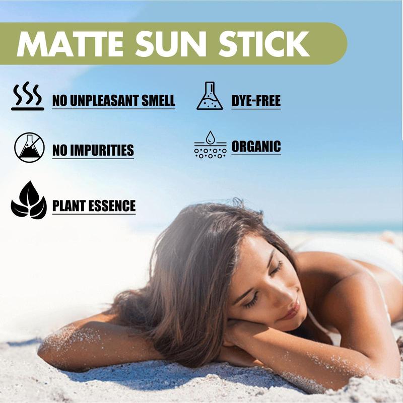 NEWMatte Sun Stick, Mugwort &Camelia, SPF50+ PA++++,0.63 0z (18 g) Facial Hydrating Skincare Sunscreen Gentle Lightweight Moisturizing