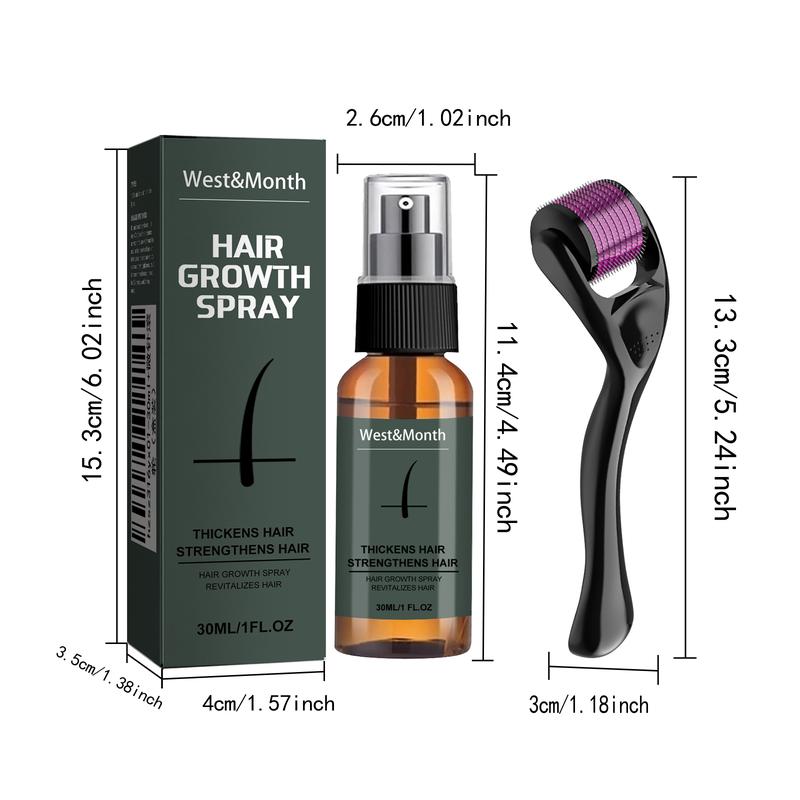 West&Month Moustache Spray Set, Moisturizing Spray Facial Hair Treatment Boosting Beard Growth Thickening Liquid beard  oil