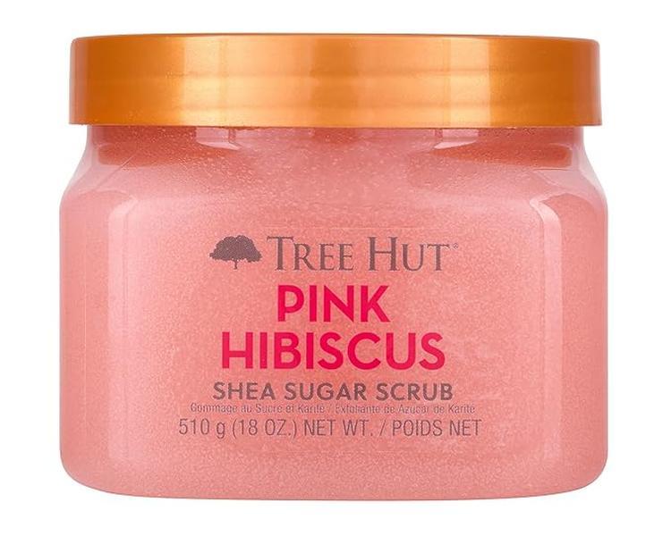 Tree Hut Pink Hibiscus Shea Sugar Scrub | Exfoliating Body Scrub Removes Dead, Dry Skin for a Soft & Hydrated Feel | Nourishing Essential Body Care | 18 fl oz.