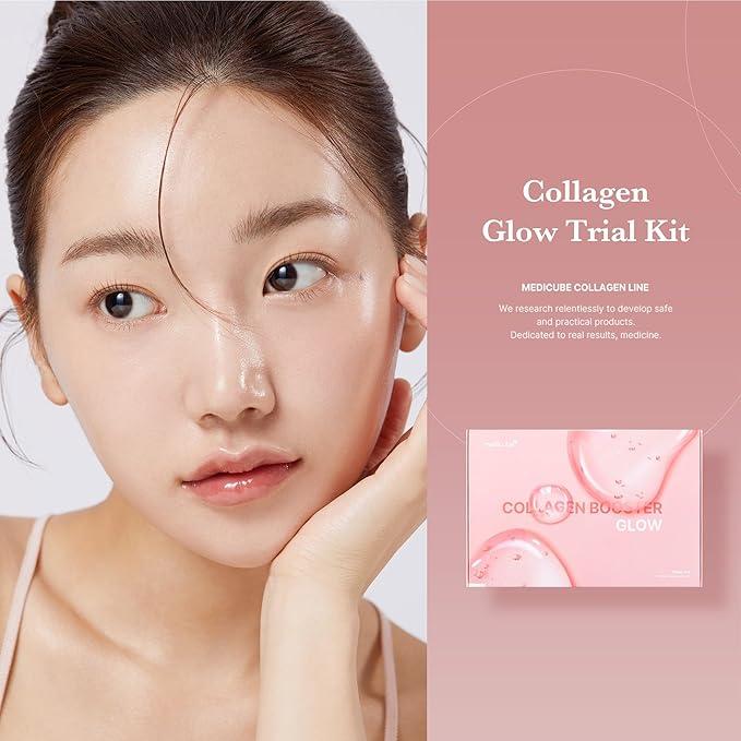 HOT!!! [Medicube Official] Collagen Glow Trial Kit l Triple Collagen Toner (Mini) + Triple Collagen Serum (Mini) + Triple Collagen Cream (Mini) + Collagen Night Wrapping Mask