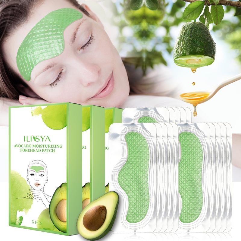 3 boxes, ILISYA Avocado Forehead Patch, firm skin, moisturize forehead skin, improve forehead wrinkles, Skincare products