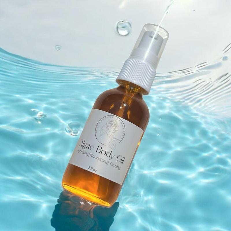 Algae Body Oil Ultimate Luxury - Algae, Green Caviar, Green Tea- Firm, Bright, Restore and Moisturize - After Shower Oil