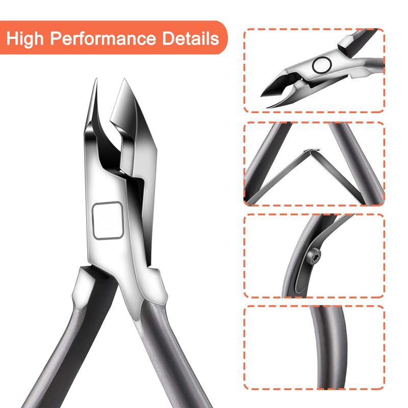 Cuticle Nippers Salon Grade for Manicurist Extremely Sharp Effortless Cuticle Trimmer Precise Clippers Pedicure Manicure Nail Care Tool, Lightweight