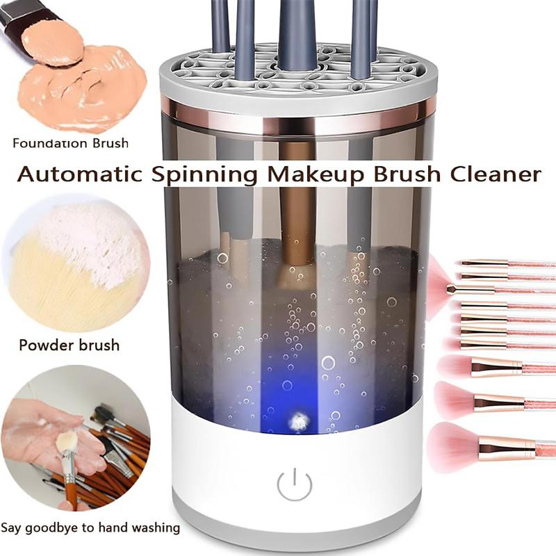 Electric Makeup Brush Cleaner, 1 Count Automatic Rotating Makeup Brush Cleaner, Makeup Tool for Women & Girls