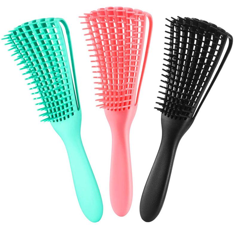 3 Pack Detangler Brush for  Hair, Afro   Hair Textured 3a to 4c Kinky Wavy Curly Coily Wet Dry Oil Thick Long Hair,  Your Scalp for Beautiful