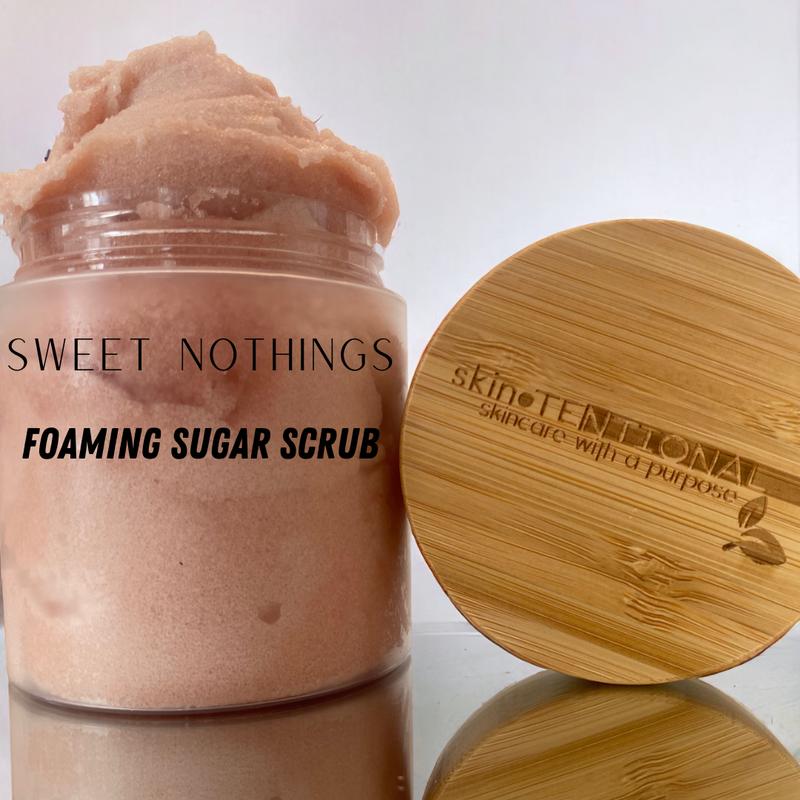 Foaming Sugar Exfoliating Scrub for soft smooth skin Cocoa Butter Cashmere