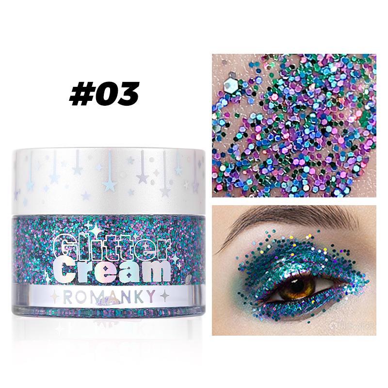 Glitter Gel for Body Makeup, 1 Count Long-lasting Multi-use Body Makeup Gel for Hair & Face, Shimmer Sequins Gel Perfect for Music Festivals & Performances