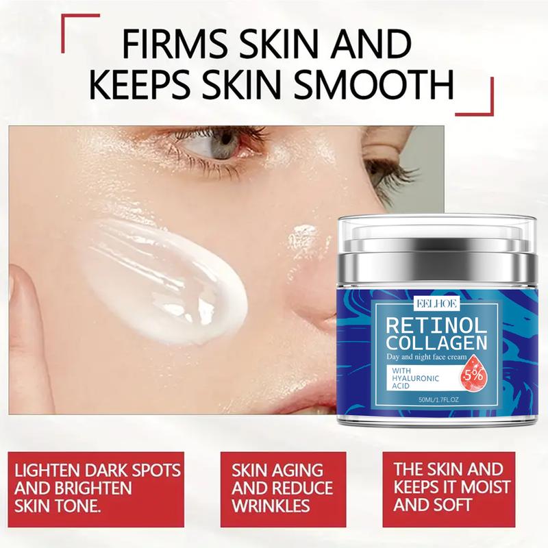 Collagen,Retinol&Hyaluronic Acid Cream - Anti-Aging Face Moisturizer for Face,Neck & Décolleté, Retinol Collagen Skincare Moisturizer, hydrating nourishing face lotion for women &men,hero rescue balm,in winter purpose face moisturizer Radiant Comfort