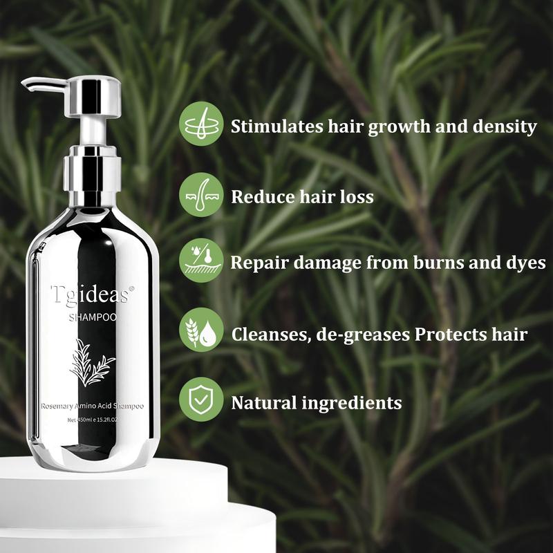 Tgideas Organic Rosemary Hair Thickening Shampoo, Promote Hair Growth, Strengthening Shampoo, Prevent Hair Loss Cleansing Shampoo