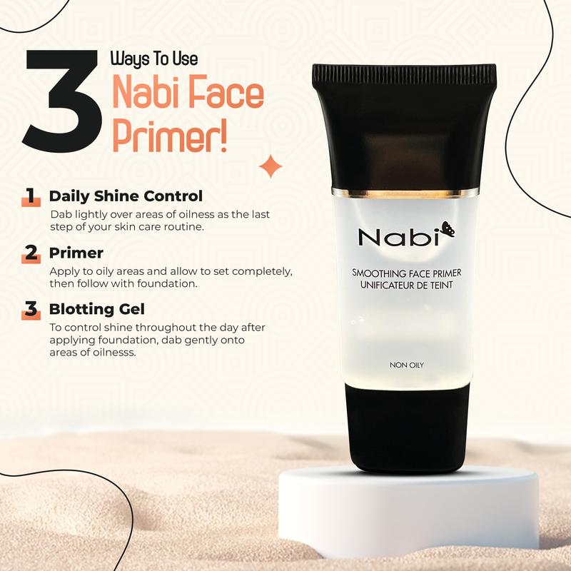 Nabi Mattifying Pore Minimizer Face Primer Face Makeup for Minimize Pores, Flawless Finish, Face Primer for All Skin Types Lightweight, Smooths, Long-Lasting, 30g - Foundation Cosmetic INVISIBLE PORES & FINE LINES, freshly washed skin,  smooth and creamy