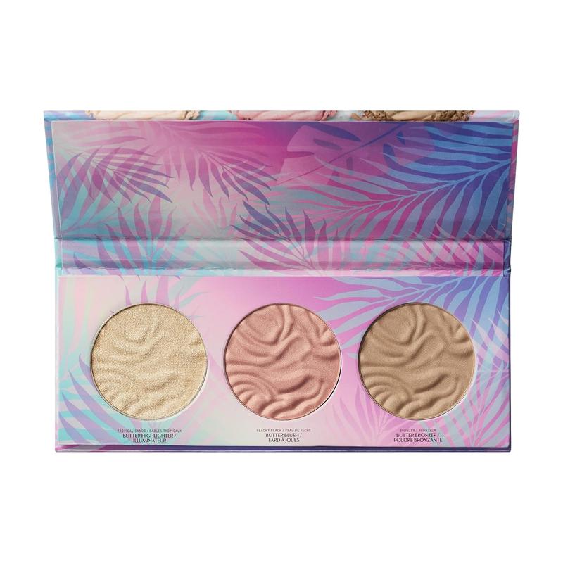 Murumuru Butter Bronzer Face Powder Makeup Set, Includes Nourishing Butter Bronzer, Highlighter, Blush, Dermatologist Tested, Vegan & Cruelty-Free - Glow Face Palette