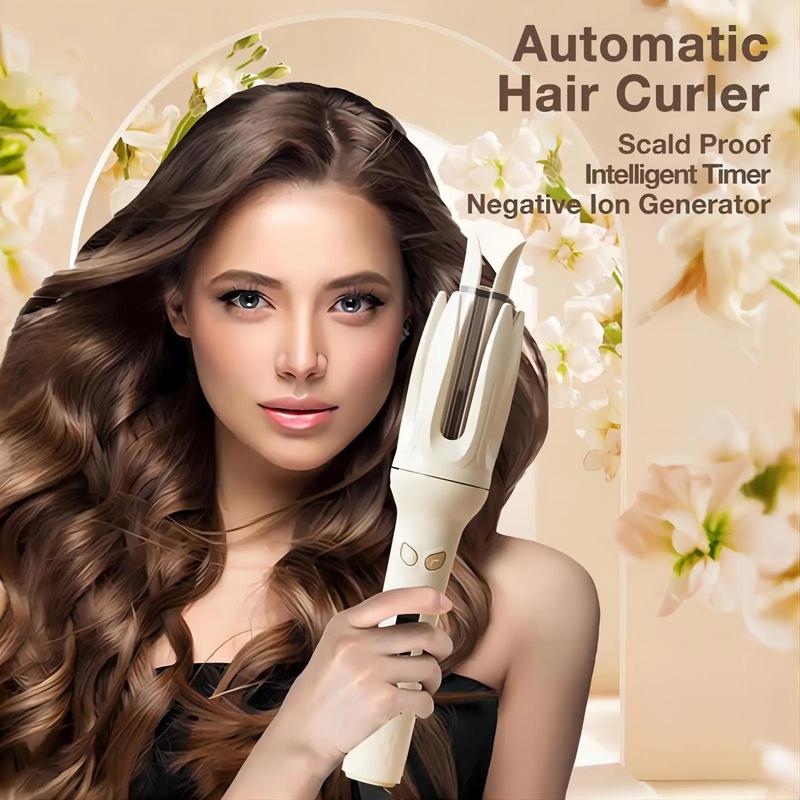 Automatic Curling Iron Set, 1 Set 28mm Hair Curler with Glove & Hair Clip & Comb, Professional Hair Styling Tool for Home & Salon Use