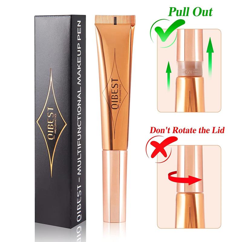 3PCS Liquid Contour Beauty Wall, Face Highlighter and Bronze Stick Attached with Pillow Applicator, Shimmer Long Lasting Silky Cream Face Highlighter Bronze Makeup Stick Liquid Blush Bronzer Brush Matte Powder Smooth Cosmetic Smooth Cosmetic