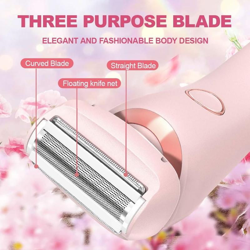 Electric Hair Remover, 1 Set 2 in 1 Electric Hair Trimmer for Women, Hair Removal Machine, Portable Electric Shaver for Face, Legs, Arms, Underarms, Bikini, Festival Gift, Hair Removal Kit, Electric Epilator Hair Removal