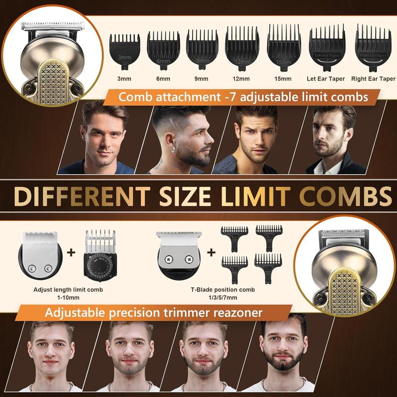 Beard Trimmer for Men, 23 count All-in-One Electric Razor Shavers for Men, Cordless Hair Clippers and Trimmers Set,  Kit for Nose, , Mustache and , Gifts for Men,