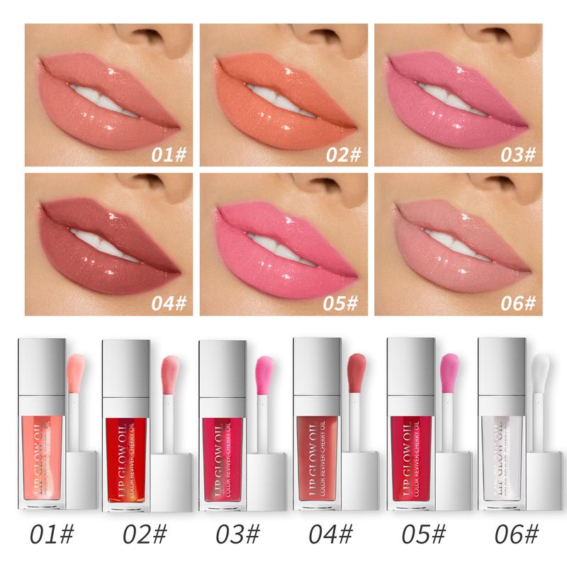 QIC Hydrating Lip Glow Oil, Plumping Lip Oil Gloss, Transparent Lip Balm, Natural Lip Plumper Gloss Make Lips Fuller and Moisturizing