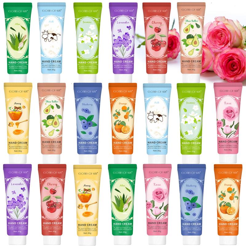 20 Packs Hand Cream Gifts Set, Stocking Stuffers for Teens, Christmas Gifts for Women and Girls,Natural Plant Fragrance Hand Lotion for Dry Cracked Hands,Mini Hand Cream Travel Size With Vitamin Hydrating Moisture Moisturizing