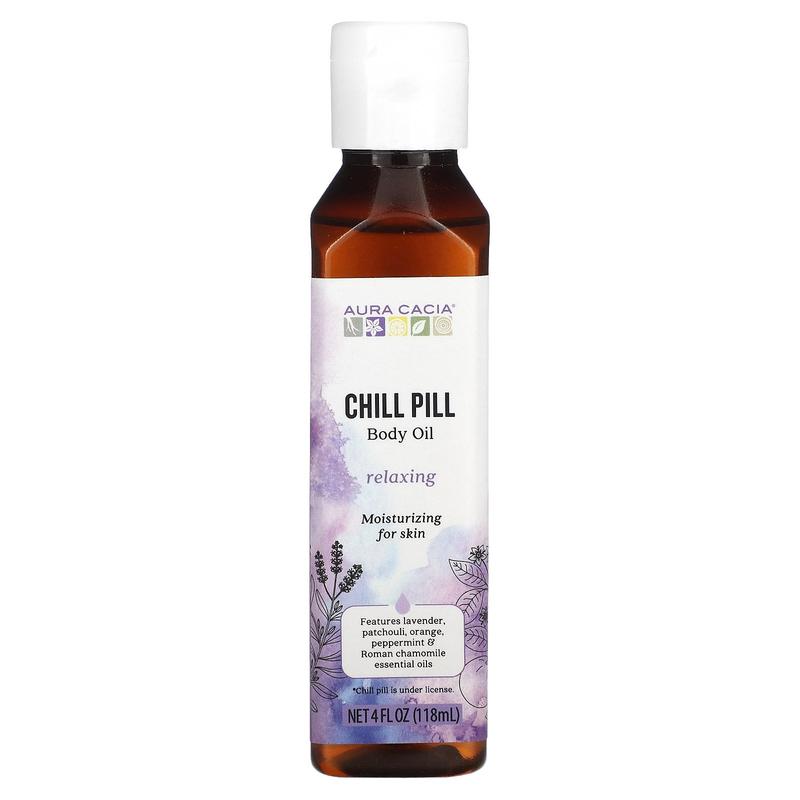 Aura Cacia Chill Pill, Body Oil, 4 fl oz (118 ml)