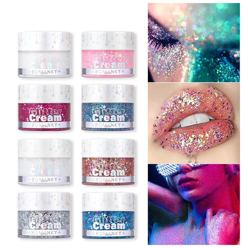 Glitter Gel for Body Makeup, 1 Count Long-lasting Multi-use Body Makeup Gel for Hair & Face, Shimmer Sequins Gel Perfect for Music Festivals & Performances