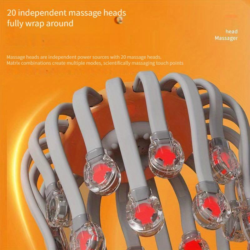 8-claw Design Head Massager, Smart Head Stress Relief Massage Tool, Comfort Deep Tissue Massage Machine, Gift for Firends