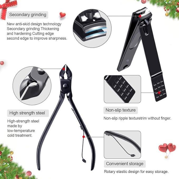 Nail Clippers for Men, Stocking Stuffers for Adults, Manicure Kit Gift for Christmas, Nail Grooming Kit with Stocking Stuffers for Men, Stocking Stuffers for Women Nail Care