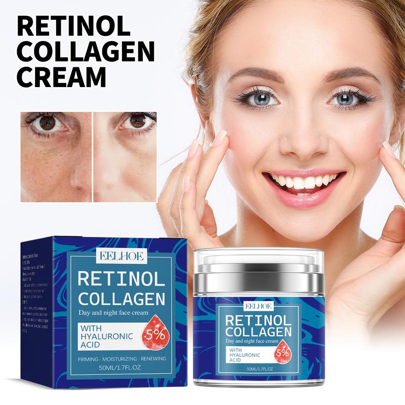 Collagen,Retinol&Hyaluronic Acid Cream - Anti-Aging Face Moisturizer for Face,Neck & Décolleté, Retinol Collagen Skincare Moisturizer, hydrating nourishing face lotion for women &men,hero rescue balm,in winter purpose face moisturizer Radiant Comfort