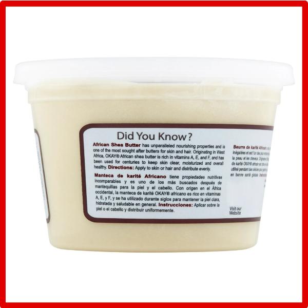 OKAY Pure Naturals Shea Butter Jar White for Intense Moisturization and Smooth Skin - 13oz