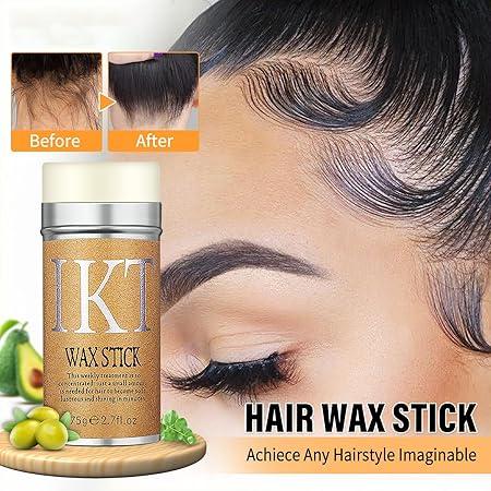 Hair Wax, Slick for Hair Non-greasy Styling Hair Pomade, Strong Hold Makes Hair Look Neat and Tidy Gel Haircare slick back wax stick Compact Smoothing