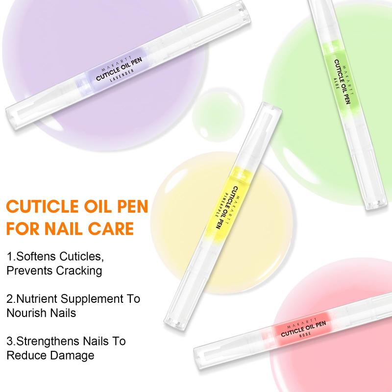 [FREE MOISTURE] Makartt Cuticle Organic Nail Growth Oil Pen, 12Pcs Cuticle Oil Cuticle Nail Care for  Moisturizing, Strengthening and Brightening , Repair Oil Cuticle Softener Nail Cuticle Kit for Acrylic Nails Oil For Manicure Cuticle Care with Vitamin E