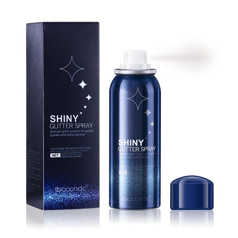 Shiny Body Glitter Spray, Body and Hair Glitter Spray, Body Shimmery Spray for Skin, Face, Hair and Clothing,Quick-Drying Waterproof Body Shimmery Spray for Prom Festival Rave Stage Makeup