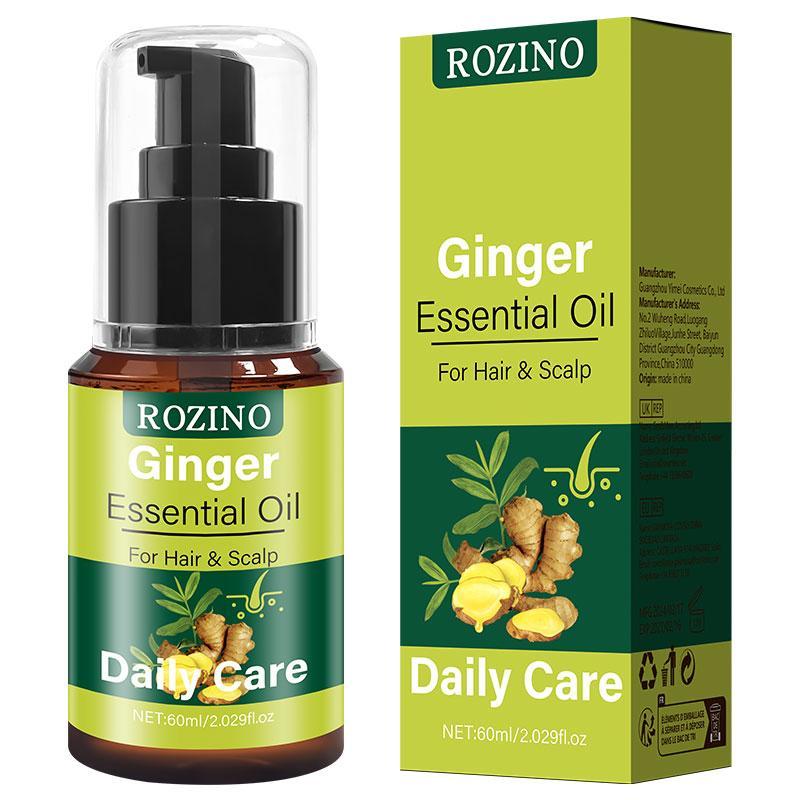 Ginger Essential Oil for Hair & Scalp, Hair Care Essential Oil for Dry & Split Ends, Moisturizing Hair Care Product for Men & Women, Daily Hair Care Product