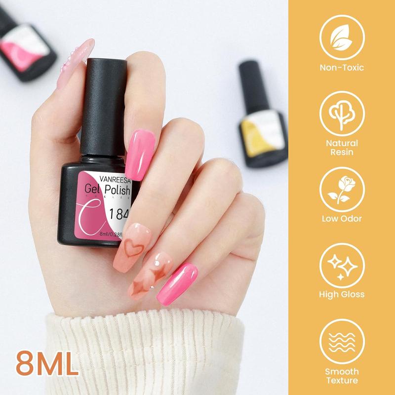 24 Pcs Gel Nail Polish Set 21 All Seasons Colors Gel Nail Polish Glossy & Matte Top Coat Yellow Orange Green Blue Pink Gel Polish Gel Nail Kit Gifts for Women