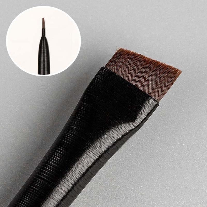 Portable Versatile Eye Brow Brush, Soft and Fine Bristles Brow Brush, Slanted Brow Tinted Brush for Eyebrow Cream, Powder, Gel and Pomade