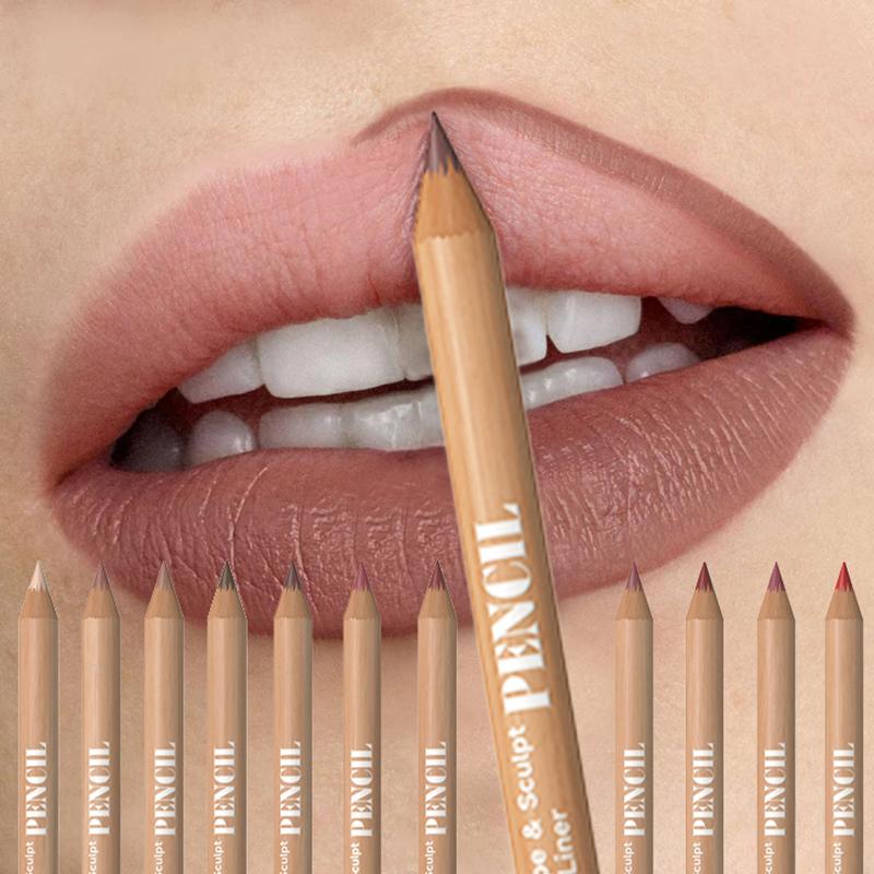 6pcs Nude Lip Liner Set - Waterproof, Matte Finish, Long-Lasting & Smudge-Proof, Easy to Apply for All Skin Types