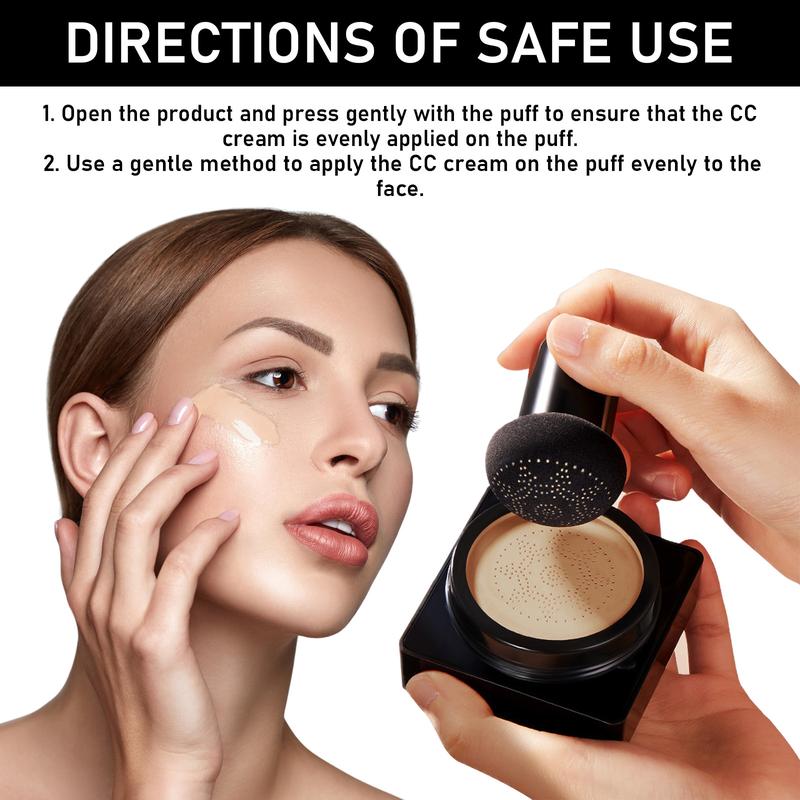 Girls Mushroom Head Air Cushion CC Cream Cover facial blemishes lightweight base makeup air cushion, concealer, foundation makeup tools.